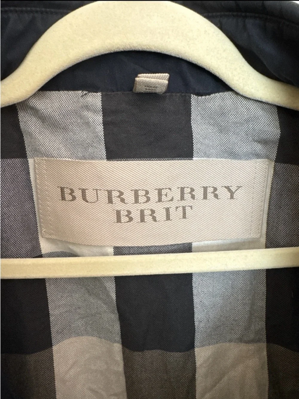 Authentic Burberry Brit Trench Coat Belted Jacket Size 14 - Picture 4 of 6